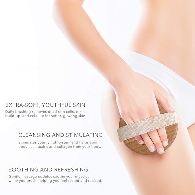 Body Depuffing Wood Brush I Accupressure Nodes | Relieves Cellulite