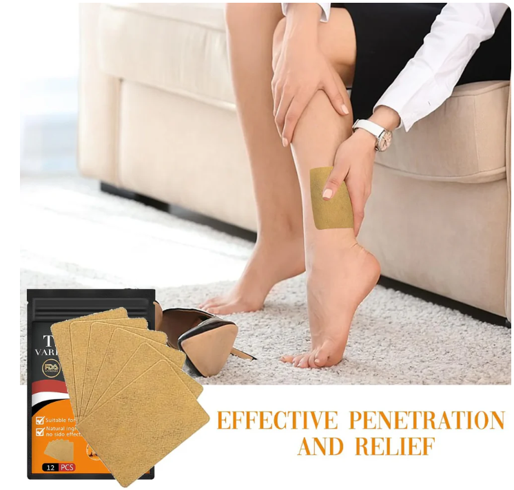 Kenko™ Spider & Varicose Vein Patches | Natural Herbal Therapy for Swelling, Fatigue & Vein Health