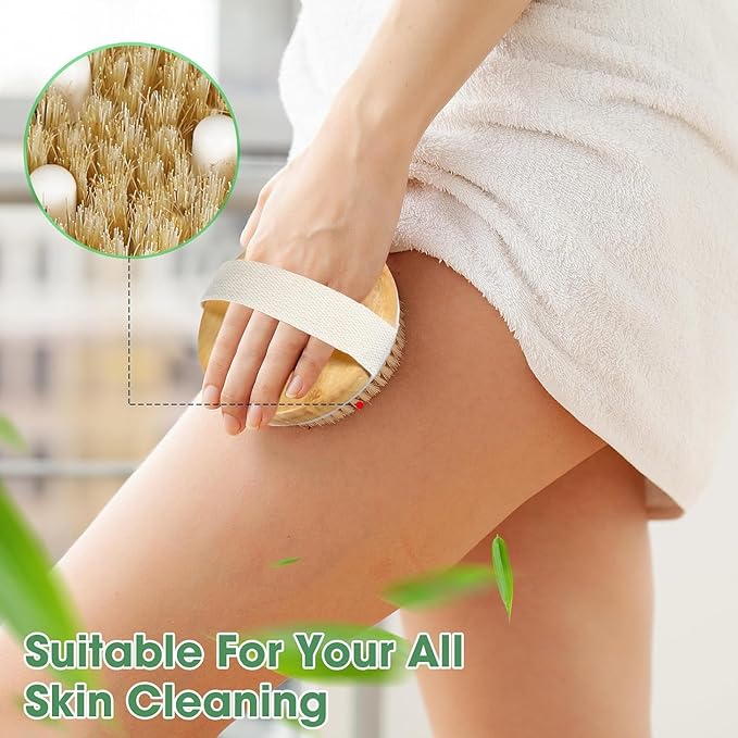 Body Depuffing Wood Brush I Accupressure Nodes | Relieves Cellulite