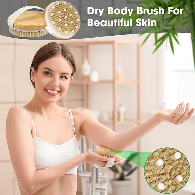 Body Depuffing Wood Brush I Accupressure Nodes | Relieves Cellulite